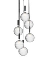 Billede af Nuura Miira 6 Large Pendel Ø: 47cm - Rock Grey/Optic Clear OUTLET