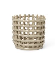 Billede af Ferm Living Ceramic Basket Small Ø: 16 cm - Cashmere  