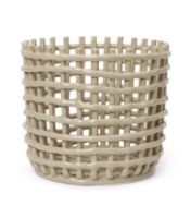 Billede af Ferm Living Ceramic Basket Large Ø: 23,5 cm - Cashmere 