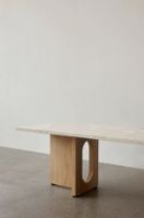 Billede af Audo Copenhagen Androgyne Lounge Table 120x45 cm - Natural Oak / Kunis Breccia Sand 