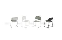 Billede af HAY Soft Edge P10 Sled Chair SH: 47,5 cm - Powder Coated Steel/Soft Grey