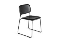 Billede af HAY Soft Edge P10 Sled Chair Upholstery m. Standard Gliders SH: 47,5 cm - Black/Sense Black