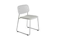 Billede af HAY Soft Edge P10 Sled Chair Upholstery m. Standard Gliders SH: 47,5 cm - Soft Grey/Hallingdal 116 