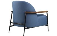 Billede af GUBI Sejour Lounge Chair Fully Upholstered W Armrest SH: 35 cm - Walnut / Mica 2501