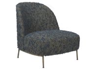 Billede af GUBI Sejour Lounge Chair Fully Upholstered SH: 35 cm - Antique Brass / Woodstock