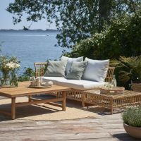 Billede af Sika-Design Maggie Hjørne Modul Sofa SH: 40 cm - Natural/Hvid