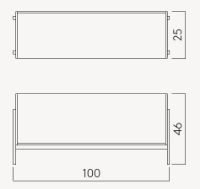 Billede af Kristina Dam Studio Stack Floor Shelf, Add on 100x25cm - Olieret Eg/Valnød