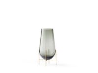 Billede af Audo Copenhagen Échasse Vase S H: 28 cm - Brass / Green Smoked Glass
