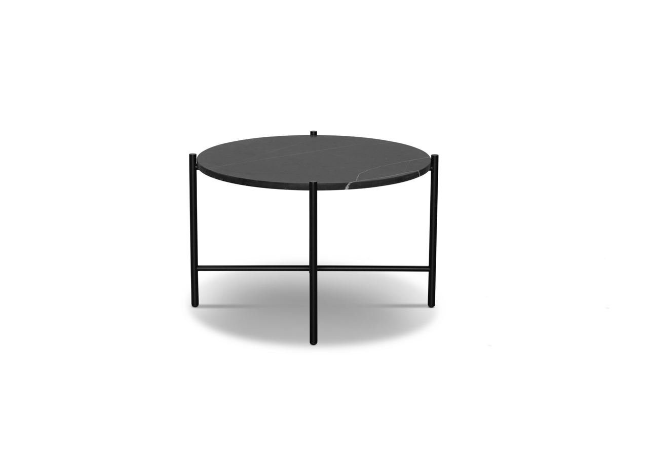Billede af HANDVÄRK FURNITURE Round Coffee Table 60 Ø: 65 cm - Sort Marmor