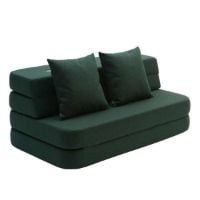 Billede af By KlipKlap KK 3 Fold Sofa XL Soft L: 210 cm - Deep Green/Light Green 