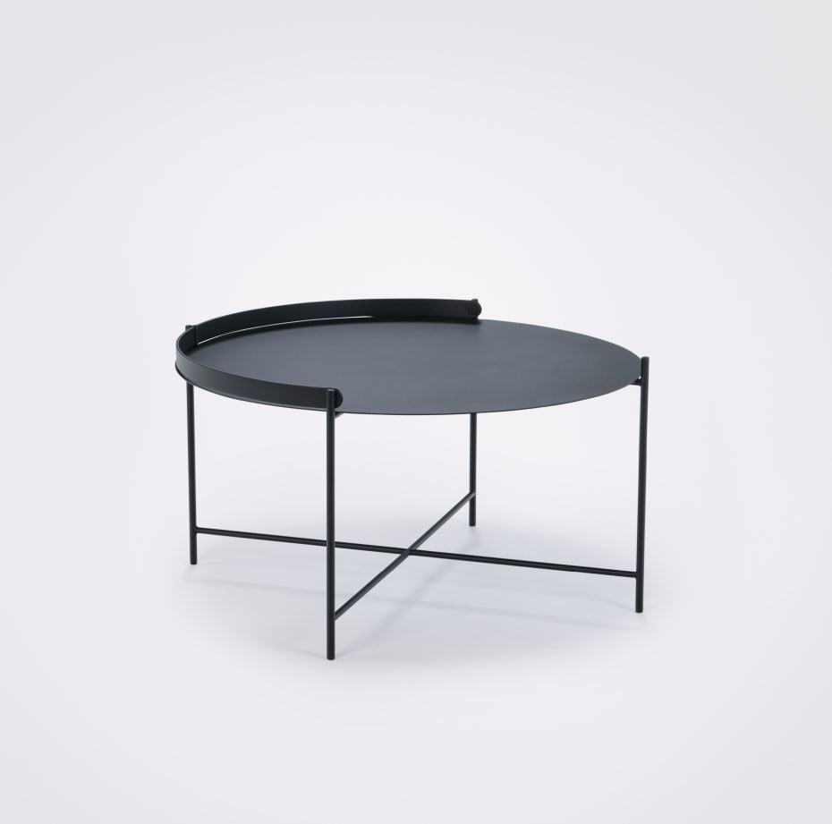 Billede af HOUE EDGE Tray Table Ø: 76 cm - Black/Black