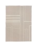 Billede af Kristina Dam Studio Architecture Throw Plaid 130x180 cm - Beige/Off White 