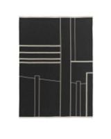 Billede af Kristina Dam Studio Architecture Throw Plaid 130x180 cm - Black Melange /Off White  