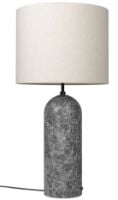 Billede af GUBI Gravity Floor Lamp XL Low H: 120 cm - Grey Marble/Canvas