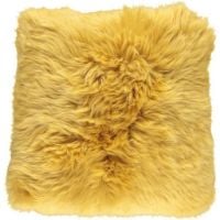 Billede af Natures Collection Cushion of New Zealand Sheepskin 50x50 cm - Imperial Yellow 