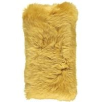 Billede af Natures Collection Cushion of New Zealand Sheepskin 28x56 cm - Imperial Yellow 