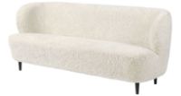 Billede af GUBI Stay Sofa Fully Upholstered SH: 40 cm - Black Stained Oak/Off White