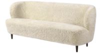Billede af GUBI Stay Sofa Fully Upholstered SH: 40 cm - Smoked Oak/Moonlight