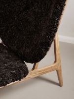 Billede af NORR11 Elephant Lounge Chair Sheepskin SH: 38 cm - Natural Oak/Espresso