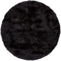 Billede af Natures Collection Design Rug Of Premium Quality Sheepskin Ø: 180 cm - Black 
