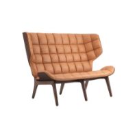 Billede af NORR11 Mammoth Sofa Leather SH: 35,5 cm - Mørkbejdset/Cognac