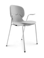 Billede af Eva Solo Combo Polstret Spisebordsstol med Armlæn SH: 45 cm - Grå/Hvid