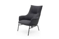 Billede af Wendelbo Aloe High Back Chair SH: 40 cm - Monta col. 8/Black Powder Coated Steel