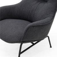 Billede af Wendelbo Aloe High Back Chair SH: 40 cm - Monta col. 8/Black Powder Coated Steel