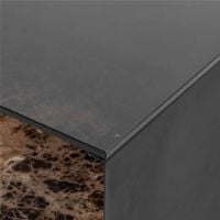 Billede af Wendelbo Expose Coffee Table Large 100x100 cm - Dark Emerador Marble w. Smoked Glass/Black Powder Coated Steel