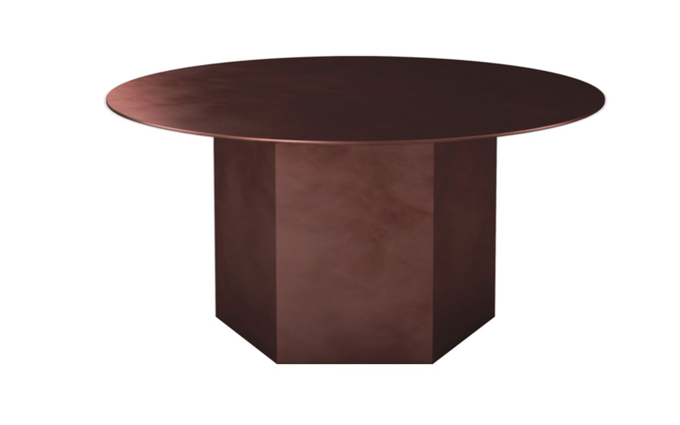 Billede af GUBI Epic Coffee Table Ø: 80 cm - Earthy Red Steel