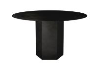 Billede af GUBI Epic Dining Table Ø: 130 cm - Midnight Black Steel