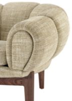 Billede af GUBI Croissant Lounge Chair SH: 46 cm - Walnut / Dedar Smila 