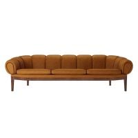 Billede af GUBI Croissant Sofa SH: 46 cm - Walnut / Chamois Cuoio