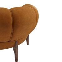 Billede af GUBI Croissant Sofa SH: 46 cm - Walnut / Chamois Cuoio