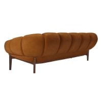 Billede af GUBI Croissant Sofa SH: 46 cm - Walnut / Chamois Cuoio