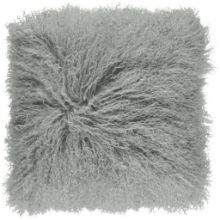 Billede af Natures Collection Cushion of Tibetan Sheepskin 40x40 cm - Light Grey 
