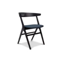 Billede af Sibast Furniture No 9 Dining Chair SH: 45 - Oak Black / Wool Remix Blue