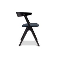 Billede af Sibast Furniture No 9 Dining Chair SH: 45 - Oak Black / Wool Remix Blue