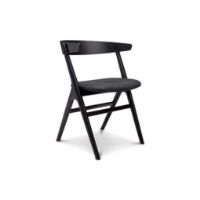 Billede af Sibast Furniture No 9 Dining Chair SH: 45 - Black Oak / Dunes Leather Anthrazite