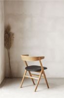 Billede af Sibast Furniture No 9 Dining Chair SH: 45 - Soap Oak /  Dunes Leather Anthrazite