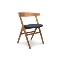Billede af Sibast Furniture No 9 Dining Chair SH: 45 - Natural Oiled Oak / Remix 873 Blue