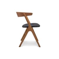 Billede af Sibast Furniture No 9 Dining Chair SH: 45 - Natural Oiled Oak / Dunes Leather Anthrazite