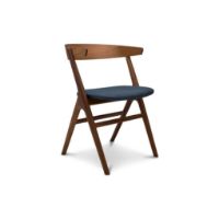 Billede af Sibast Furniture No 9 Dining Chair SH: 45 - Smoked Oak / Wool Remix 873 Blue