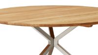 Billede af Form & Refine Frisbee Round Table Ø: 120 cm - Oiled Oak/Matt Chrome Steel UDSTILLINGSMODEL OUTLET
