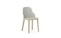 Billede af Normann Copenhagen Allez Chair Oak Indoor SH: 45,5 cm - Warm Grey / Molded Wicker Seat