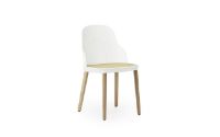 Billede af Normann Copenhagen Allez Chair Oak Indoor SH: 45,5 cm - White / Molded Wicker Seat