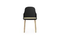 Billede af Normann Copenhagen Allez Chair Oak Indoor SH: 45,5 cm - Black / Molded Wicker Seat