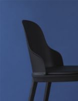 Billede af Normann Copenhagen Allez Chair Upholstery PP Indoor SH: 45,5 cm - Black / Ultra Leather