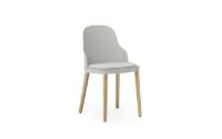 Billede af Normann Copenhagen Allez Chair Upholstery Oak Indoor SH: 45,5 cm - Warm Grey / Main Line Flax