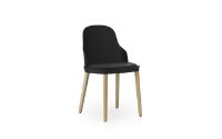 Billede af Normann Copenhagen Allez Chair Upholstery Oak Indoor SH: 45,5 cm - Black / Ultra Leather